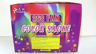 COLOR FAN SMOKE CAKE - 25 SHOTS