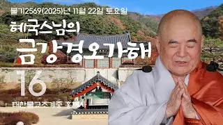 제16회 혜국스님의 금강경오가해 2025. 11. 22. 토요일 #혜국스님 #홍제사 #석종사 #금강경오가해 #금강경