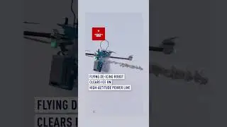 A flying de-icing robot has been showcased in Suizhou, Hubei Province