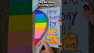 DIY/Easy/Quick/Simple/Handmade birthday greeting card idea#shorts#viral#youtubeshorts#ytshorts#funny