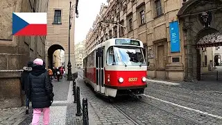 Trams in Prague, Czech Republic | December 2022