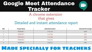 Google Meet Attendance Tracker | JavaScript project