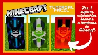 🌟 Los 3 MEJORES DISE&Ntilde;OS de banderas en MINECRAFT 🚩🏴&zwj;☠️ : Banners/ estandartes f&aacute;ciles de crear