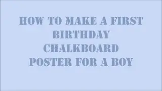 Fast DIY How to make a first birthday chalkboard poster #first #shortsfeed #fast #silhouette #new