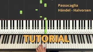 Passacaglia (Händel - Halvorsen) - wykonanie na pianinie, NUTY, Synthesia, tutorial na pianino
