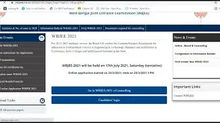 Wbjee Latest updates|| E-Councelling Latest updates|| #wbjee2021