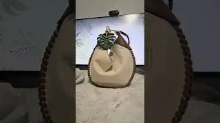 Charles & Keith Blume Canvas Braided Curved Hobo Bag - Taupe Canvas ✨️
