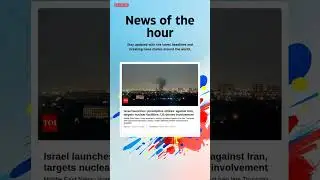 Breaking News: Israel launches 'preemptive strikes' against Iran, targets nuclear #israel