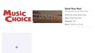 New Jersey Mass Choir Send Your Rain On Music Choice Gospel 