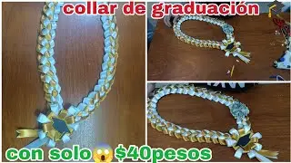 🎓collares de graduación con liston super facil y rápido