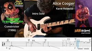 Alice Cooper Teenage Frankenstein Guitar Solo with TAB (Kane Roberts)