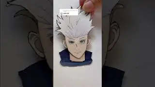 Jujutsukaisen #gojousatoru #jujutsukaisen #anime #animefanart #papercraft #watercolor #fyp