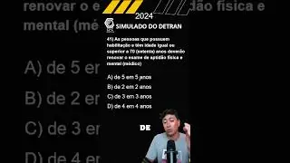 Renova&ccedil;&atilde;o da da CNH - simulado Detran 2024 #simuladodetran2024 #autoescola #rafaeldocfc