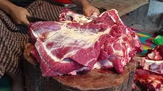Amazing meat cutting skills, Best beef slicing sharp knife skills, Best butcher work, Good selling 
