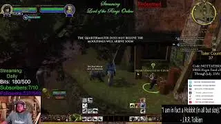 PoteenOBowen playing LOTRO, LORE-MASTER (mounted combat) driving to level 80