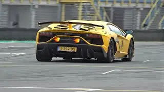 Lamborghini Aventador SVJ - Full Throttle Exhaust Sounds on Track!