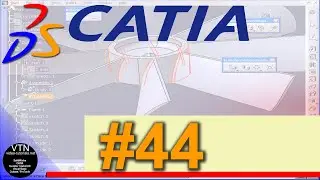 01-44 CATIA v5 TUTORIAL:  ( Variable Radius Fillet )