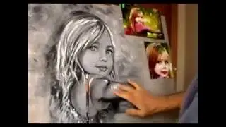 A Quick Portrait Painting with Water soluble Oil colors