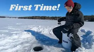 Our First Time Ice Fishing. Fish Lake, Nova Scotia for the Win!