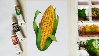 How to Draw a realistic Corn @KalaiArts #drawing #miniature #artwork #craftwork #pencilsketch