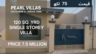 120 Sq Yrd Single Storey Bangalow | Pearl Villas | For Sale