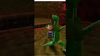Dodongos Cavern - How to beat Lizolfos 🦎 #zelda #ocarinaoftime #botw #shorts