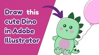 Draw a cute dinosaur in Adobe Illustrator