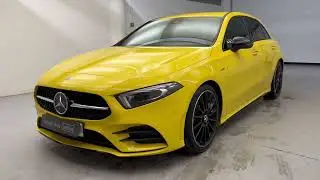 MERCEDES-BENZ A 200 AMG Line Premium, Paquete night, Amarillo sol.