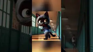 🎨🎯Midnight's Revenge: The Black Cat's Bold Stand Against School Bullies😾 #aicat #ai #catstory #cat