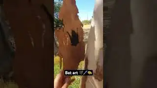 #bats do live under bark on #trees but is this a real bat? Or bat #art 😍 #wildlifeart #bark #nature