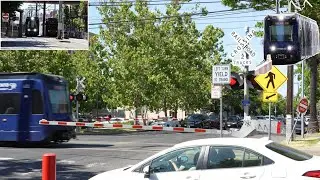 SacRT 201 & 403 Light Rails | Alhambra Blvd. Railroad Crossing, Sacramento CA