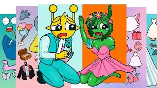 💖Paper DIY💖 INCREDIBOX SPRUNKI Sinner Edition Oren adn Veniria’s  Cute Dress Up SUS MOD