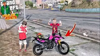 GTA V - VIDA DE PIVETE - O BOY TROLOU O RYANZINHO ELE PINTOU MINHA MINI BMW F800GS ROSA EP.244