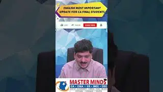 ENGLISH | MOST IMPORTANT UPDATE FOR CA FINAL STUDENTS