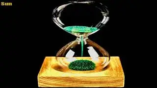 Wood Glass + Iron Powder Sand Flowering Magnetic Hourglass with Packaging Hourglasses 13.5