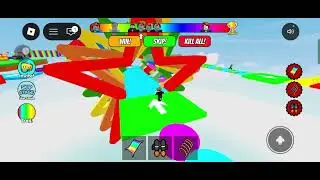 I play with my sister mega obby in roblox in my second video