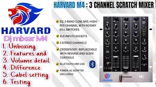 Harvard Dj mixer M4 - Volume detail and Cabel setting.                  Ambe Electronics Ramgarh JH