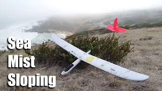 U-Glider sloping in a dense sea mist