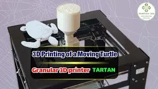 3D printing of a moving turtle using a Tartan granule printer #3dprinting #tartan3d #abs #3dprint