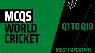World Cricket MCQs with Answers|Cricket MCQs|Most Repeated MCQs