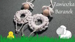 Zawieszka baranek, makrama tutorial