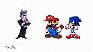 Sonic and Mario in fnf story mod