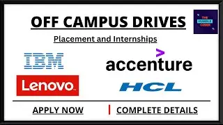 IBM || Lenovo || HCL || Accenture hiring || 2020-2024 Batch || Salary 4-8LPA || Apply Now
