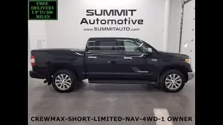 2015 TOYOTA TUNDRA LIMITED CREWMAX CREW MAX ATTITUDE BLACK WALK AROUND REVIEW 21T216A SOLD!