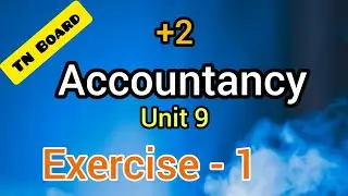 TN 12th Accountancy / English Medium /Chapter - 9 RATIO ANALYSIS /Exercises 1