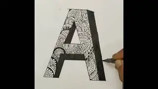 Alphabet A mandala art#how to draw letter A mandala art#mandala art for beginners