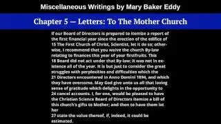 Chapter 5 - Letters, from Miscellaneous Writings, by Mary Baker Eddy