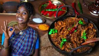 Pichi Potta Koli Kari Varuval | Shredded Chicken | Kootan Soru