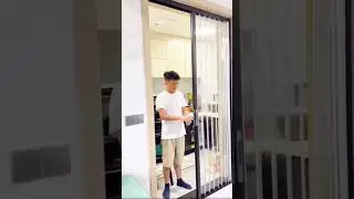 Crystal folding doors.