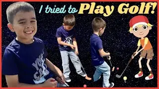 Kid Tried to PLAY GOLF! First Time at Miniature Golf Course! + Arcades Games & Rides!  MatthewZoneTV